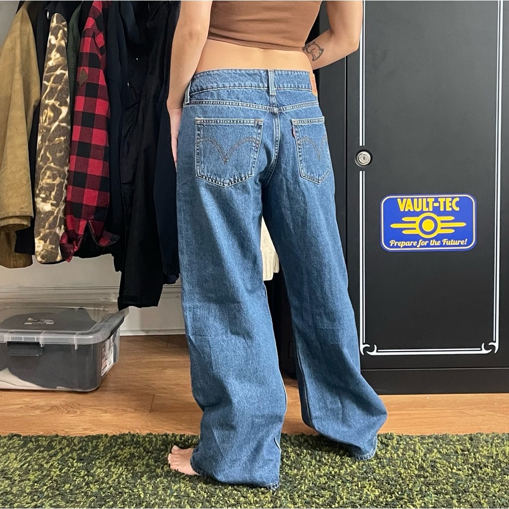 LEVI'S SUPERLOW JEANS WIDE LEG DENIM